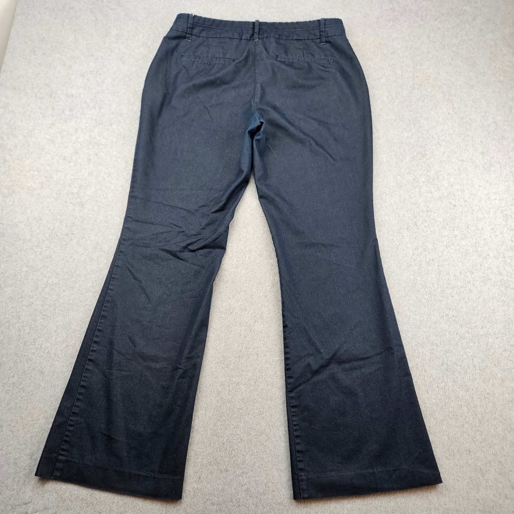 ATTENTION Trousers Womens 10 Blue Flare Leg Stretch Cotton Blend Casual Work - Picture 3 of 16